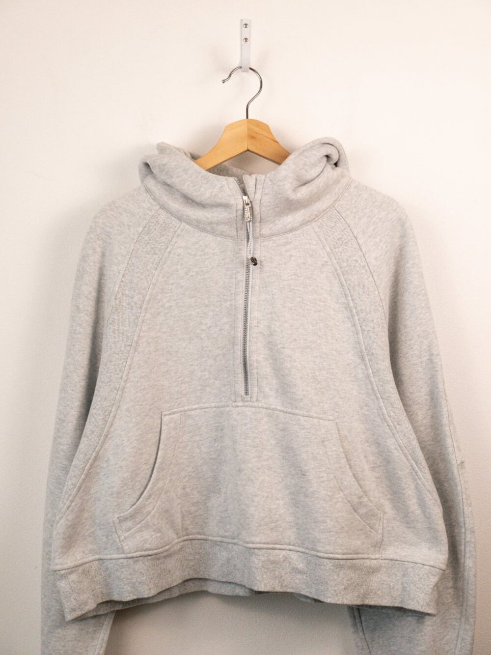 Lululemon Scuba Oversized Half Zip Hoodie Heathered Gray Size XL/XXL